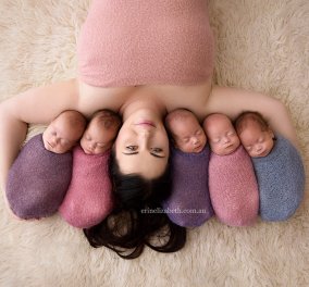 Μανούλα 3 παιδιών φέρνει στον κόσμο 5άδυμα (φωτό)!  6.000 θερμίδες στην εγκυμοσύνη για να τα βγάλει πέρα 