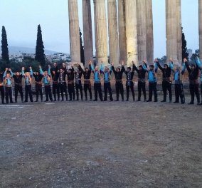 Πόντιοι και Αρμένιοι εντυπωσίασαν στους Στύλους του Ολυμπίου Διός, για τις επετείους μνήμης των δύο γενοκτονιών