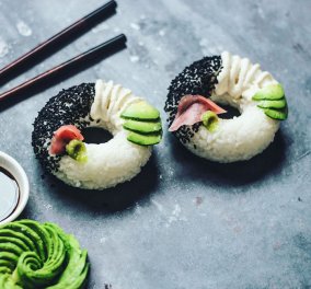 Αυτά τα sushi δεν τα έχετε ξαναδεί: Σε σχήμα donuts με εξαίσια υλικά για χορτοφάγους ή λιτοδίαιτους