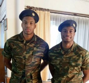 Γιάννης και Θανάσης Αντετοκούνμπο ντύθηκαν στο χακί - Στρατιώτες τα αδέλφια σταρ του μπάσκετ 