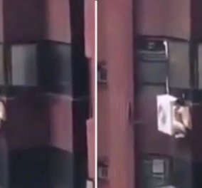 Αυτός ο άνδρας κρεμόταν γυμνός (βίντεο) από το μπαλκόνι για να μην τον δει ο σύντροφος της ερωμένης του  