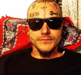 Χάραξε με τατουάζ " θανάτου" το πρόσωπο για να του θυμίζουν ότι σκότωσε την 16χρονη κοπέλα του