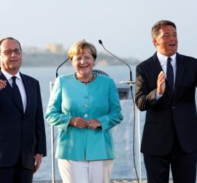 Ρέντσι - Ολάντ - Μέρκελ: Τι είπαν ανησυχώντας για την Ευρώπη στο ρομαντικό νησάκι της Ιταλίας;