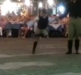 Βίντεο: Έτσι χορεύουμε στην Κρήτη: Απίστευτος πιτσιρικάς “τα δίνει όλα” σε λεβέντικο μαλεβιζιώτη  