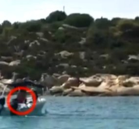 Απίστευτο βίντεο: 10χρονο παιδί οδηγεί σκάφος στη Χαλκιδική μόνο του & προκαλεί αντιδράσεις  