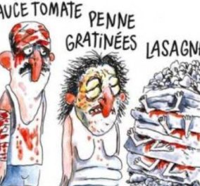 Το Charlie Hebdo "το παράκανε" ξανά! - Οργή στην Ιταλία για ντροπιαστικό σκίτσο με πρωταγωνιστές τα θύματα του σεισμού 