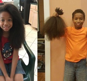 Ένα 8χρονο αγόρι πέρασε 2 χρόνια χωρίς να κουρευτεί - Ήθελε να χαρίσει τα μαλλιά του στα παιδιά με καρκίνο 