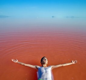 Στο Ιράν, η πράσινη λίμνη Ούρμια, έγινε κόκκινη (φωτό) Ένα θαύμα της φύσης που αξίζει να δείτε