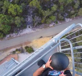 Απίστευτο "πείραμα" - Τι θα συμβεί αν πετάξετε από ύψος 42 μέτρων ένα καρπούζι βαμμένο με σπρέι αυτοκινήτου;