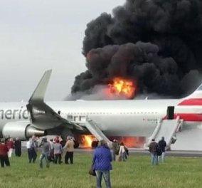 Τρόμος στο Σικάγο: Αεροπλάνο πήρε φωτιά την ώρα την ώρα της απογείωσης - Δείτε το συγκλονιστικό βίντεο 