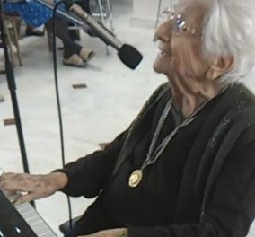 Τοπ  Woman η κ. Ουρανία - Η 103 ετών δασκάλα πιάνου από το γηροκομείο Πειραιά που ξετρέλανε το Internet (βίντεο)