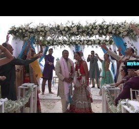 Βίντεο - Μύκονος: Ο ινδικός γάμος με Ζορμπά & αέρα από Bollywood ξεσήκωσε το νησί