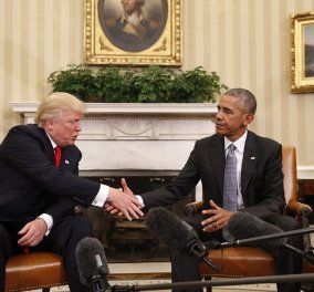 Αμηχανία και χαμόγελα στη συνάντηση του Ομπάμα με τον Τραμπ - Όλο το παρασκήνιο