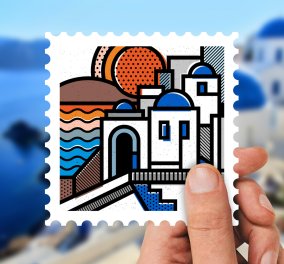 Μade in Greece τα φανταστικά γραμματόσημα του  Mike Karolos με έμπνευση την Ελλάδα - Μοναδική δουλειά  