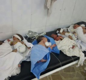 Συγκλονιστικές εικόνες από τον βομβαρδισμό παιδιατρικού νοσοκομείου στο Χαλέπι - Έβγαλαν τα μωρά από τις θερμοκοιτίδες για να τα σώσουν
