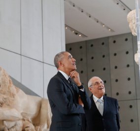 Όλες οι φωτό από την επίσκεψη Ομπάμα στο Μουσείο Ακρόπολης: ''Θα επιστρέψω με τα παιδιά & την Μισέλ''!