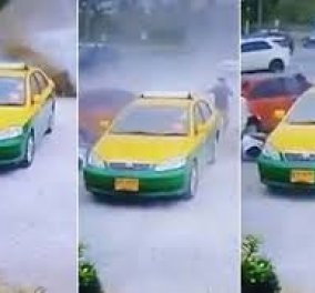 Βίντεο με σκληρές εικόνες από φοβερό τροχαίο όταν το αυτοκίνητο παρέσυρε πεζό 