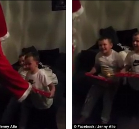 Συγκινητικό βίντεο: Μπαμπάς επιστρέφει από το στρατό & κάνει έκπληξη στα μικρά του ντυμένος Άγιος Βασίλης