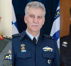 Ξαφνική αλλαγή των επικεφαλής των τριών Γενικών Επιτελείων -Ποιοι είναι οι νέοι αρχηγοί  
