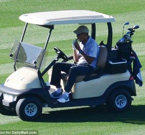 Επιτέλους μόνοι είπε στην Μισέλ & έφυγαν για διακοπές! Σε άψογο στυλ ενδυματολογικό & όχι μόνο ο Μπαράκ Ομπάμα παίζει γκολφ (φωτό, βίντεο)