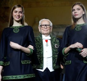 Απίστευτο: Ο 94χρονος Pierre Cardin έκανε επίδειξη μόδας μέσα στην Γαλλική Ακαδημία! Τρελάθηκαν οι ηλικιωμένοι ακαδημαϊκοί  