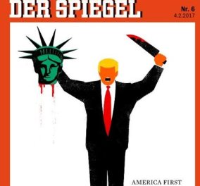 Eξώφυλλο Spiegel: O Τραμπ ως άλλος τζιχαντιστής με θύμα την Ελευθερία  