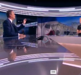 Καρέ- καρέ η αποχώρηση του Υποψηφίου Πρόεδρου της Γαλλίας από το κεντρικό δελτίο ειδήσεων   