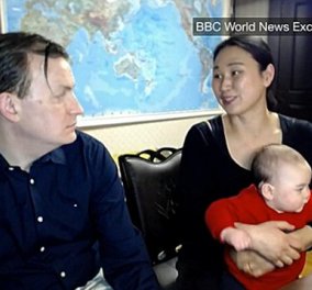 Βίντεο: Ο μπαμπάς, η μαμά και τα "άτακτα" παιδιά που "χάλασαν" την συνέντευξή μιλούν on camera 