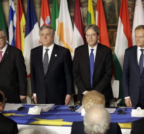 Ρώμη: Στο Καπιτώλιο οι αρχηγοί των κρατών μελών της ΕΕ - Υπέγραψαν την Διακήρυξη