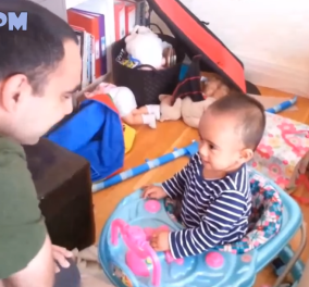 Ξεκαρδιστικές αντιδράσεις μωρών βλέποντας τον μπαμπά τους χωρίς μούσια - Video