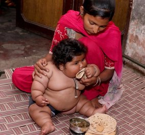 Αυτή η 8 μηνών μπέμπα ζυγίζει όσο μια 10χρονη: Τρώει όλη μέρα & τώρα κινδυνεύει η ζωή της- Φώτο