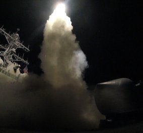 Οι ΗΠΑ βομβάρδισαν με 59 πυραύλους τη Συρία - Έχει ενημερωθεί η Ρωσία λέει το Πεντάγωνο - Ο Τραμπ το 'πε & το 'κανε (Φωτό)