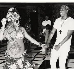 Το αφρικάνικο «baby shower» πάρτι της Beyonce για τον ερχομό των διδύμων & το τατουάζ που καλύπτει την κοιλιά της! -Φώτο