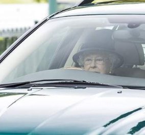Οδηγός ετών 91- Η βασίλισσα Ελισάβετ πήγε βόλτα με την Jaguar της! -Φώτο