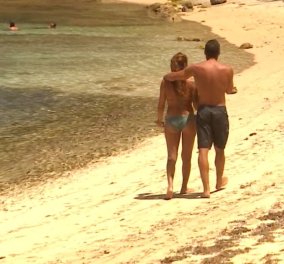 Survivor: Τα ρομαντικά, τρυφερά πλάνα Βαλαβάνη- Βασάλου στην παραλία -Φώτο