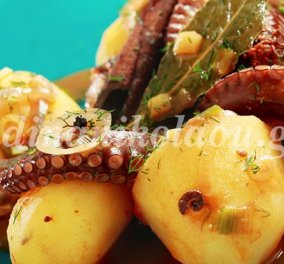 Πεντανόστιμο χταποδάκι στην κατσαρόλα με πατάτες- Από την Ντίνα Νικολάου