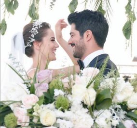 Ο καλλονός πρωταγωνιστής του "Kara Sevda" παντρεύτηκε την καλή του Fahriye Evcen- Ο λαμπερός γάμος τους (Φωτό-Βίντεο)