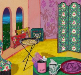 Ο οίκος Gucci αποκαλύπτει την πρώτη σειρά για την πολυτελή διακόσμηση του σπιτιού: Ταπετσαρίες, μικροέπιπλα, κεριά σε εκρηκτικά χρώματα