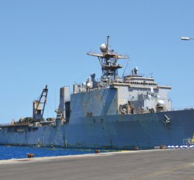 Good news: Αμερικανικό πολεμικό πλοίο κατέπλευσε στη Ρόδο για να ξεκουραστεί το πλήρωμα - Ενθουσιασμένος με το νησί ο πλοίαρχος