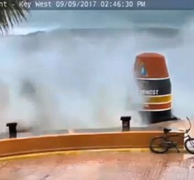 Τυφώνας Ιρμα: Άνθρωπος στη Φλόριντα «χτυπήθηκε» από ένα γιγαντιαίο κύμα ενώ τραβούσε φωτογραφία (ΒΙΝΤΕΟ)