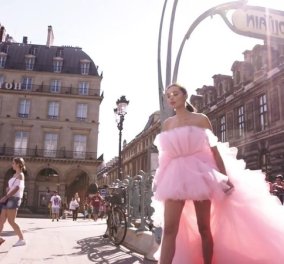 Βίντεο: ωραιότατη κοπέλα φόρεσε ροζ νυφικό υπερπαραγωγή πήγε στο σούπερ μάρκετ πήρε το μετρό και....