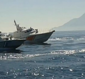 Ένταση στη Μυτιλήνη: Σκάφη της Τουρκικής Ακτοφυλακής παρεμπόδιζαν πλωτό του Λιμενικού έξω από το λιμάνι