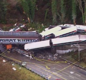 Πολύνεκρο δυστύχημα στην Ουάσιγκτον - Εκτροχιάστηκε τραίνο της Amtrak (ΦΩΤΟ- ΒΙΝΤΕΟ) 