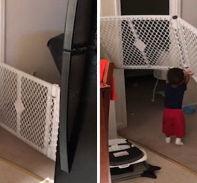 Το βίντεο της ημέρας: Χαριτωμένος μικρούλης βγάζει τον φράχτη που του έβαλαν οι γονείς του!   
