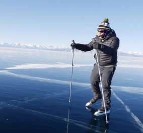 Βρετανός έγινε ο πρώτος άνθρωπος που διέσχισε παγωμένη λίμνη καλύπτοντας απόσταση 136χλμ (ΦΩΤΟ - ΒΙΝΤΕΟ) 