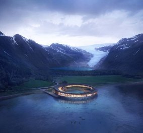 Ένα πραγματικά παραμυθένιο ξενοδοχείο ανοίγει στη Νορβηγία - Με θέα τους παγετώνες και το Βόρειο Σέλας! (ΦΩΤΟ- ΒΙΝΤΕΟ)