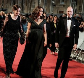 H έγκυος Kate Middleton εμφανίστηκε στο κόκκινο χαλί των βραβείων BAFTA 2018 με μία τουαλέτα σε βαθύ πράσινο (ΦΩΤΟ- ΒΙΝΤΕΟ)