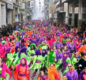 Στον ξέφρενο ρυθμό του καρναβαλιού - Ζωντανή εικόνα από την μεγάλη παρέλαση αρμάτων και πληρωμάτων στην Πάτρα (ΒΙΝΤΕΟ)