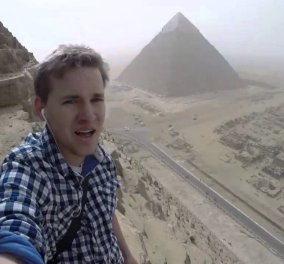 Ο 18χρονος Andrej από την Γερμανία σκαρφάλωσε παράνομα στην Πυραμίδα της Γκίζας (ΒΙΝΤΕΟ)  