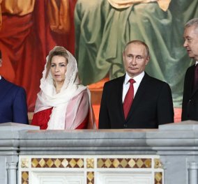 Εντυπωσιακές φωτό & βίντεο από την "μοναχική" Ανάσταση του Πούτιν με τον Πατριάρχη Κύριλλο